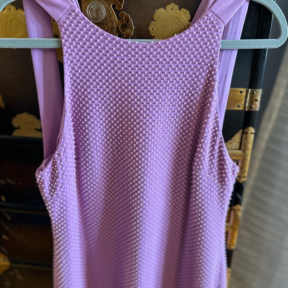 Halston Heritage Lavender Midi Dress